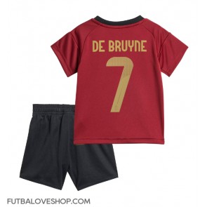 Dres Belgicko Kevin De Bruyne #7 Domáci pre deti ME 2024 Krátky Rukáv (+ trenírky)